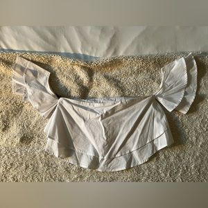 Forever 21, white crop top flair sleeves